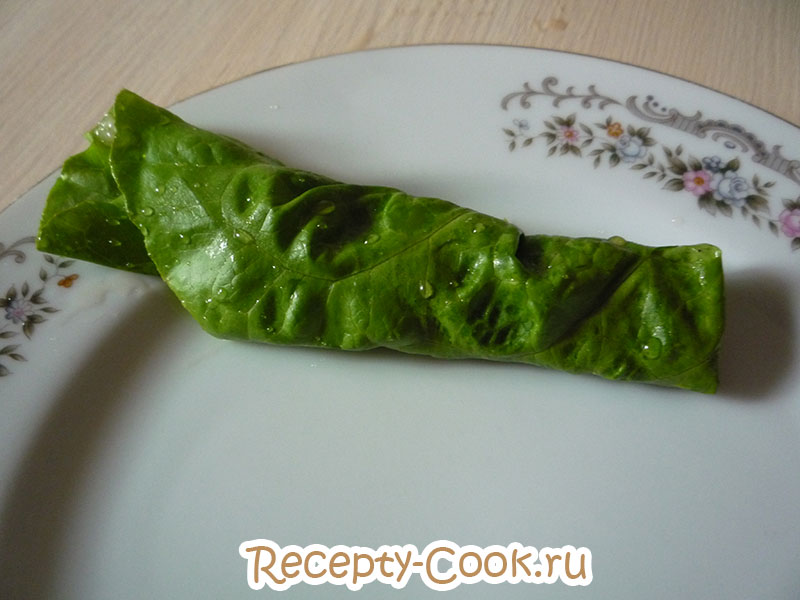 салатные листья закуска фото